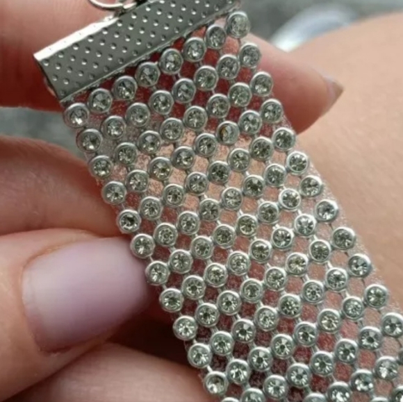 NEW Australian Crystal Silver Choker Necklace - Picture 10 of 12